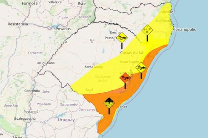 Novos alertas do Inmet tem vento forte e até chance de neve no RS