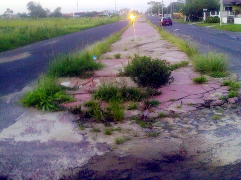 Ciclovia tem sinais de abandono em Osório