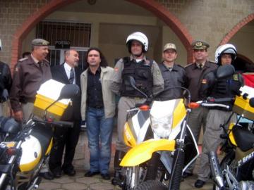 Brigada Militar de Cidreira recebe oficialmente três motos para o policiamento