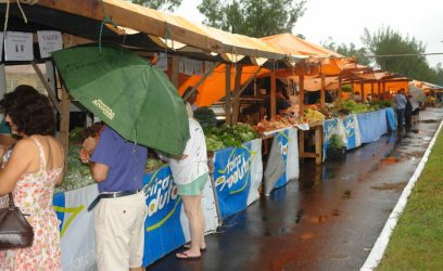 Feira atrai o público na praia