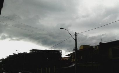 Em Osório houve apenas chuva fraca. Foto: Rogério Reinheimer Bernardes.