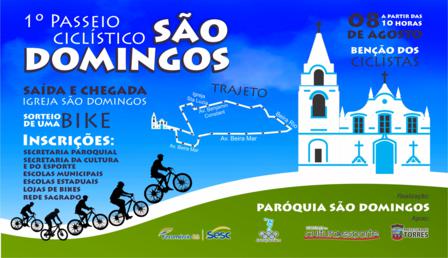 Dia 8 de agosto tem Passeio Ciclístico São Domingos em Torres
