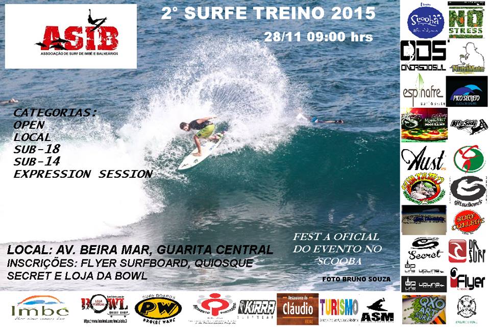 ASIB realizará 2º Surf Treino de 2015 em Imbé