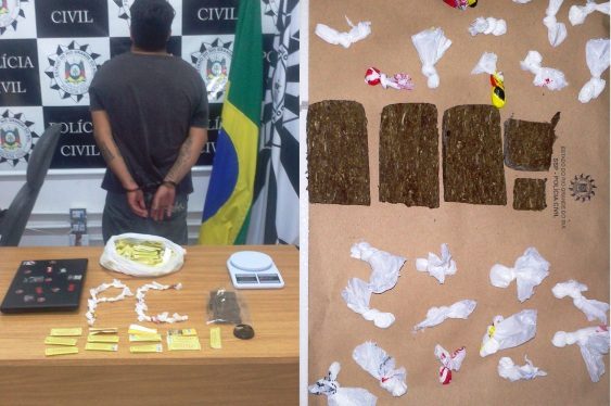 Homem é preso por tráfico de drogas em estabelecimento de Balneário Pinhal