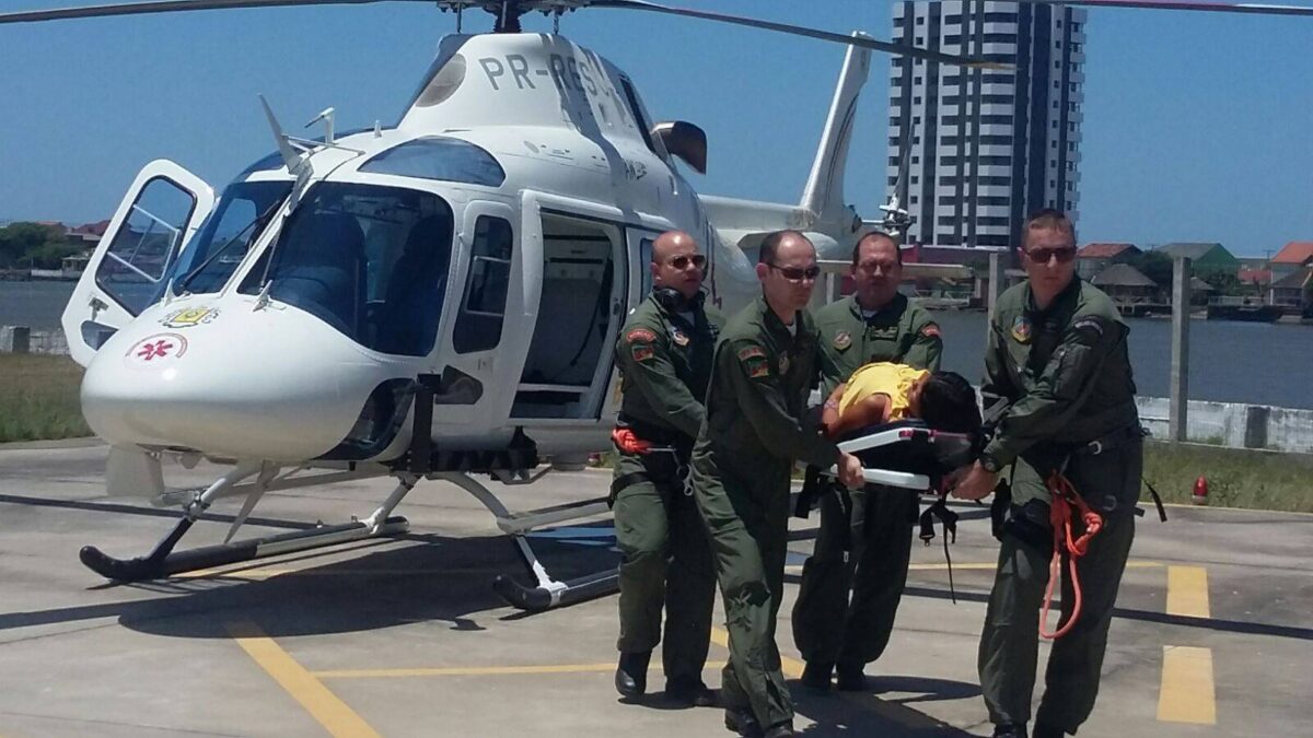 Helicóptero Koala: indígena grávida é resgatada em local de difícil acesso no Litoral Norte Gaúcho