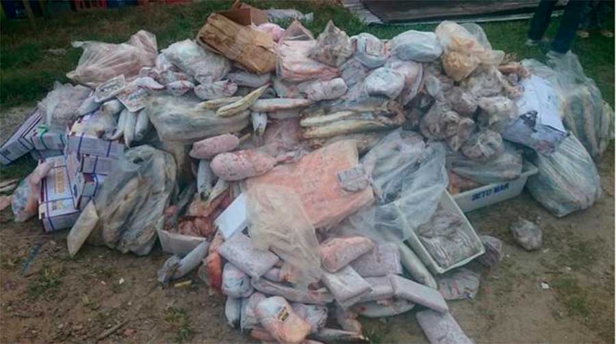 Dez toneladas de alimentos impróprios foram apreendidas em uma semana no litoral gaúcho