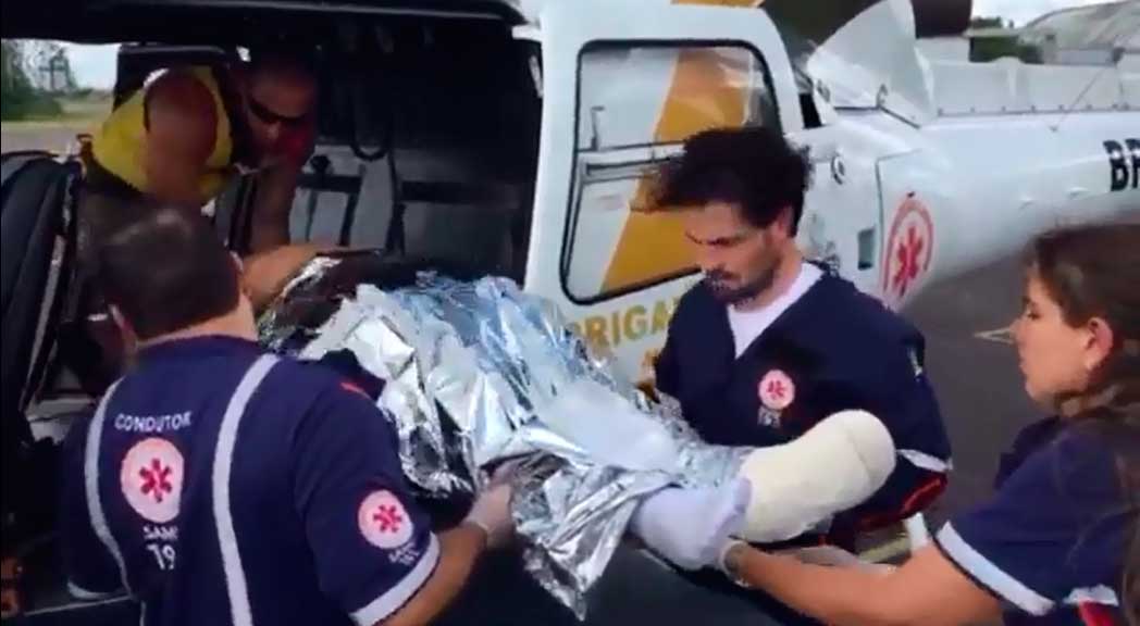 Transferidos para Porto Alegre feridos em acidente com planador em Osório