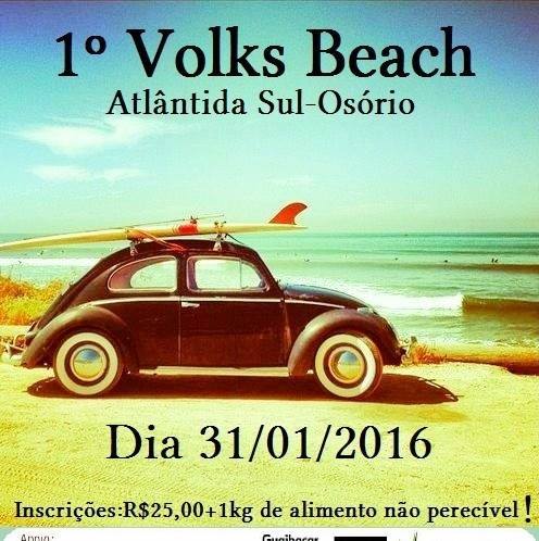 1º Volks Beach será uma das atrações do domingo em Atlântida Sul