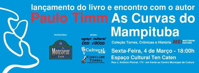 Livro de crônicas"As Curvas do Mampituba" será lançado em Torres