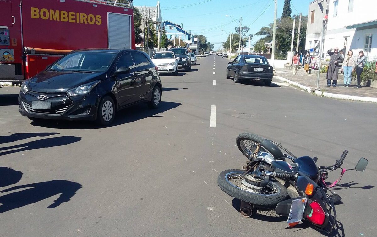 Osório: motociclista fica ferido em acidente