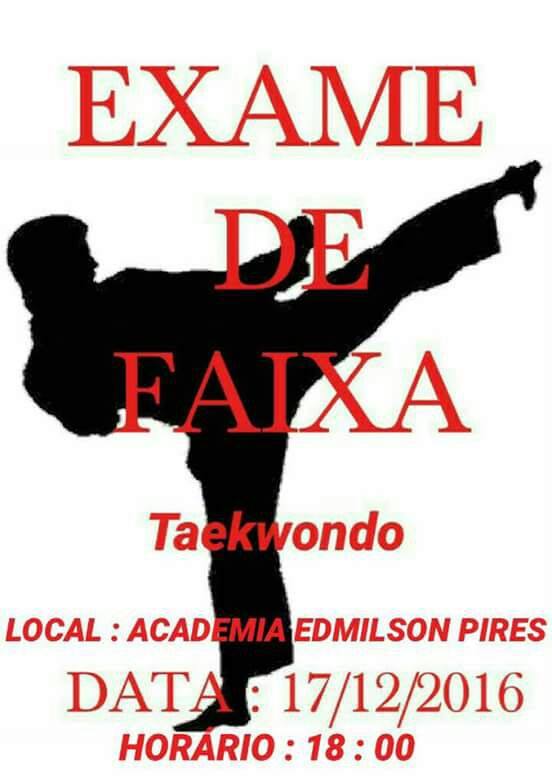 Osório: último exame do ano de faixas coloridas de Taekwondo acontece neste sábado