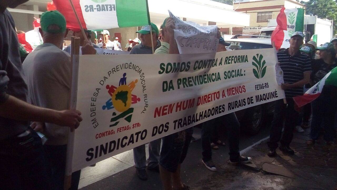 Trabalhadores Rurais protestam contra PEC 287 em Osório e Torres