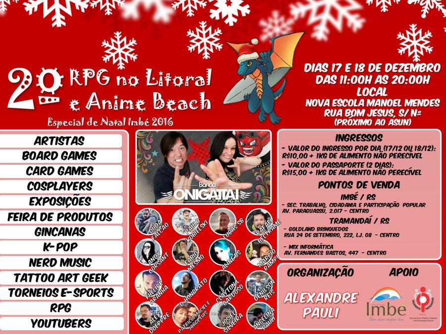 Imbé recebe 2º RPG no Litoral e Anime Beach