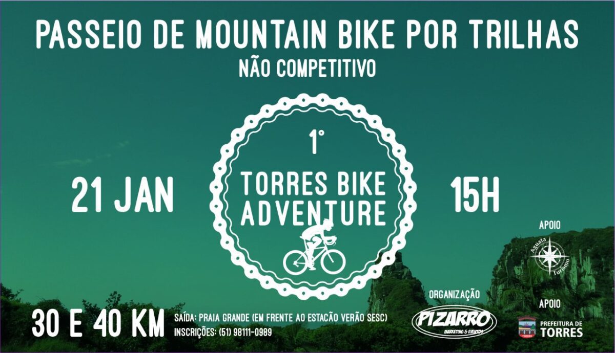 Torres terá primeiro passeio de mountain bike por trilhas