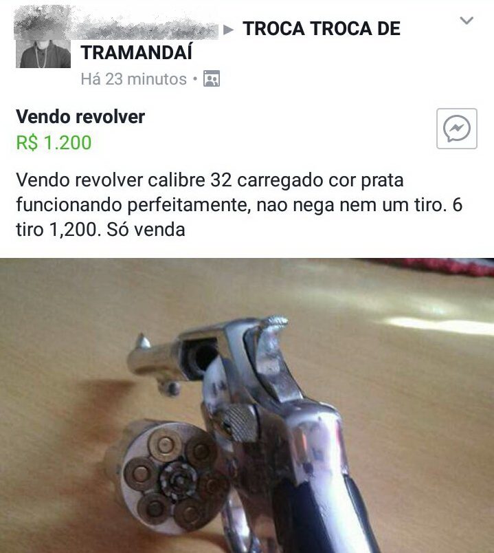 Jovens se dão mal ao tentar vender revólver pelo Facebook em Santo Antônio da Patrulha