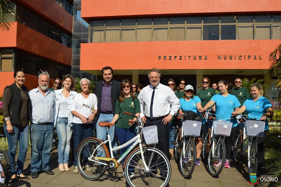 Agentes Comunitários de Saúde recebem bicicletas em Osório