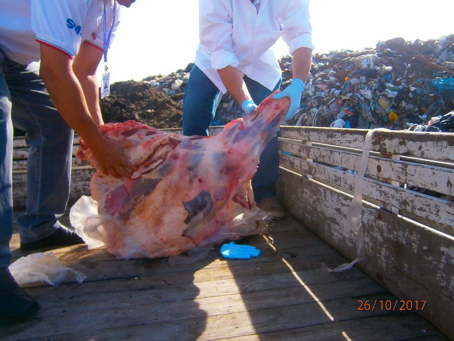 Fiscalização inutiliza meia tonelada de carne em Osório