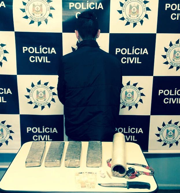 Homem é preso com 3kg de maconha em Osório