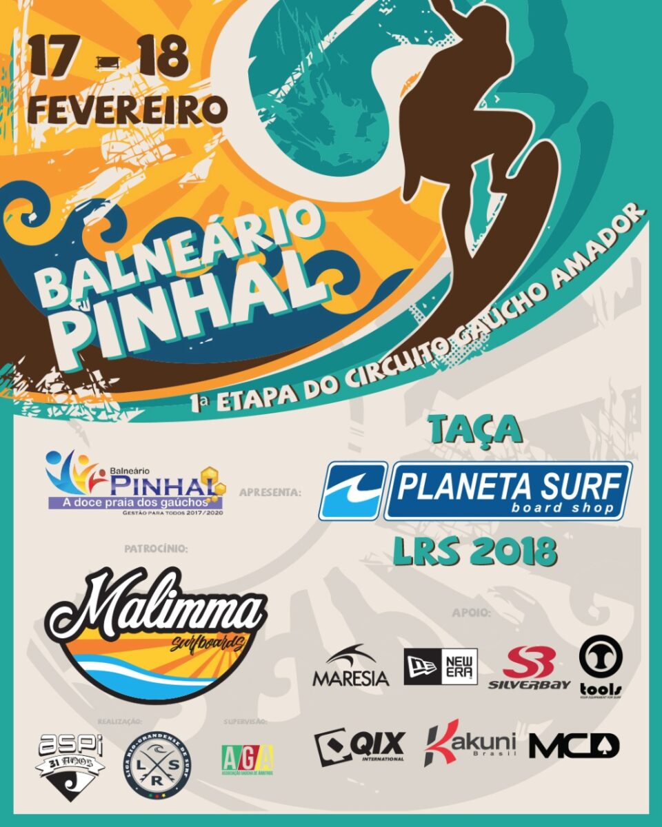 Campeões de 2017 confirmados na primeira etapa do Circuito Gaúcho de Surf Amador em Balneário Pinhal