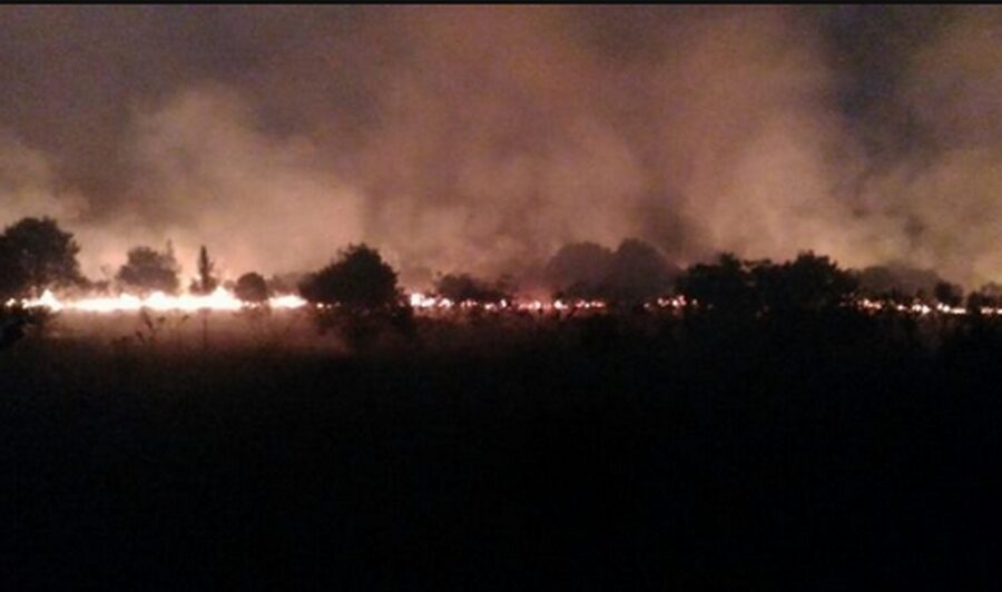Bombeiros trabalham por horas para combater incêndio de grandes proporções em Osório