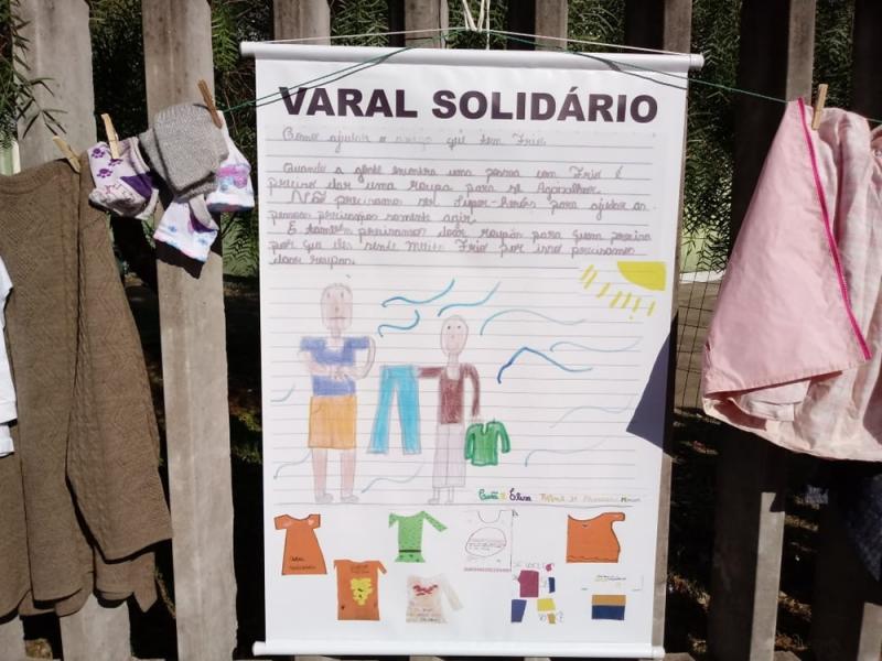 Varal Solidário é exemplo em escola de Osório