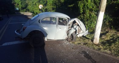 Motorista fica ferido em acidente no Morro da Borússia