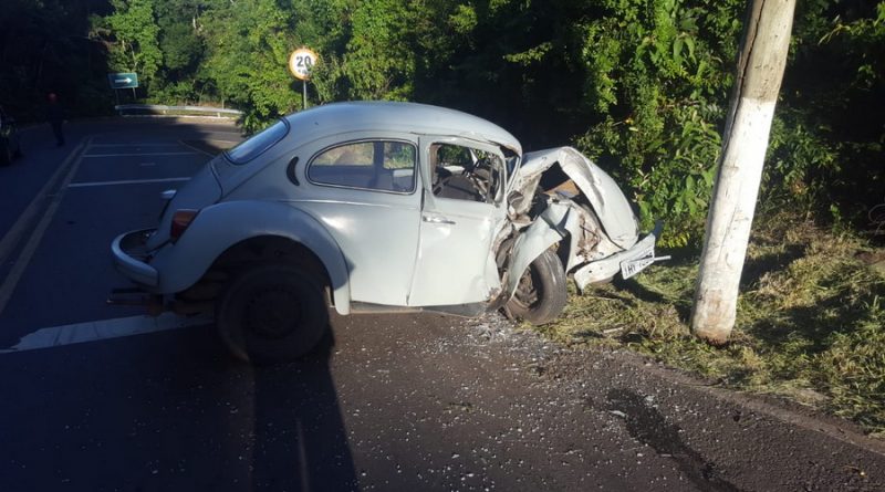 Motorista fica ferido em acidente no Morro da Borússia