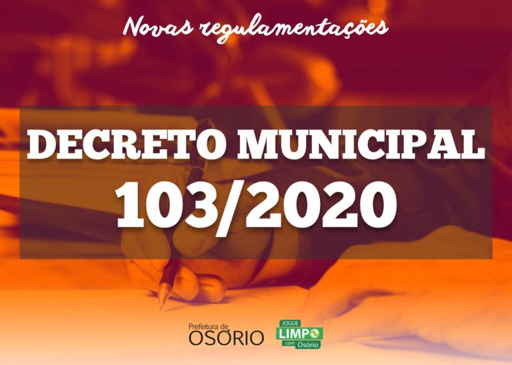 Prefeitura de Osório emite decreto com novas regulamentações
