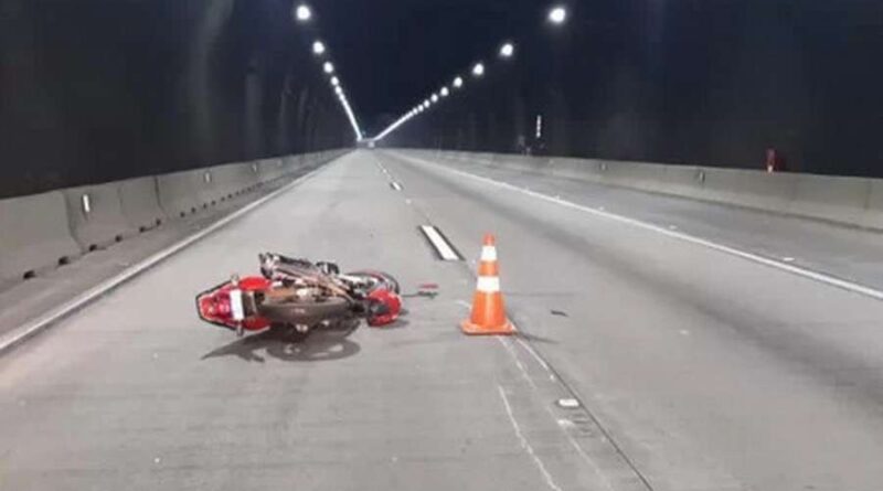Motociclista morre em acidente no túnel da BR-101
