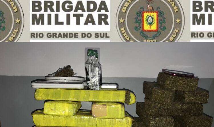 Brigada Militar prende homem com 35 quilos de maconha em Osório