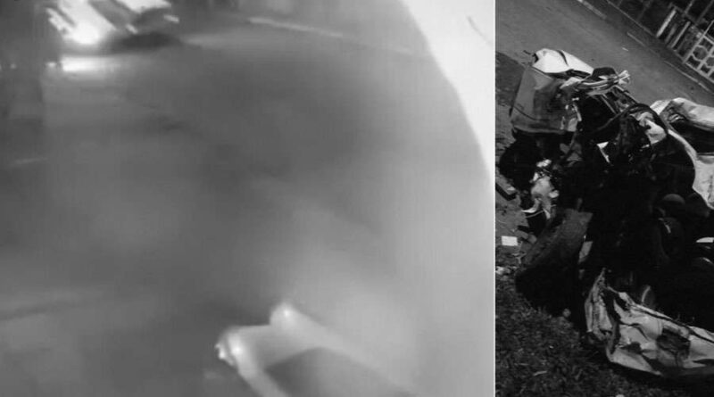 Câmera de vigilância flagra momento de acidente em Osório (vídeo)