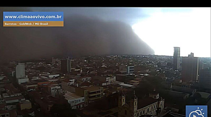 Fenômeno pouco comum: tempestade de areia atinge cidades do Brasil