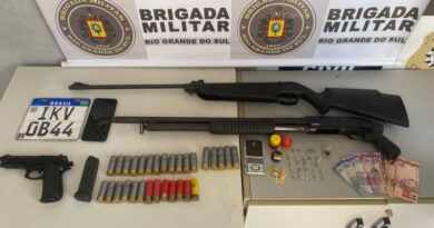 Três pessoas são presas por tráfico de drogas e porte ilegal de armas em Nova Tramandaí