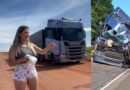 Caminhoneira e youtuber Aline Füchter sofre grave acidente