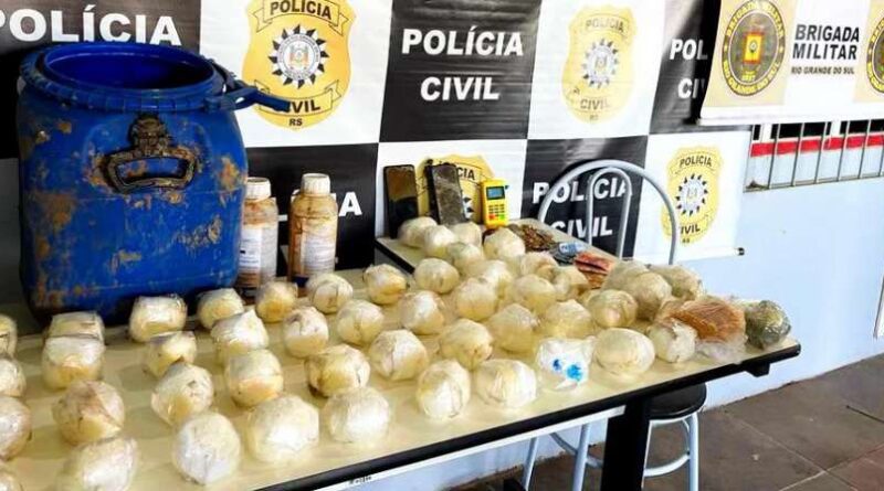 Operação conjunta apreende R$ 200 mil em drogas em Palmares do Sul