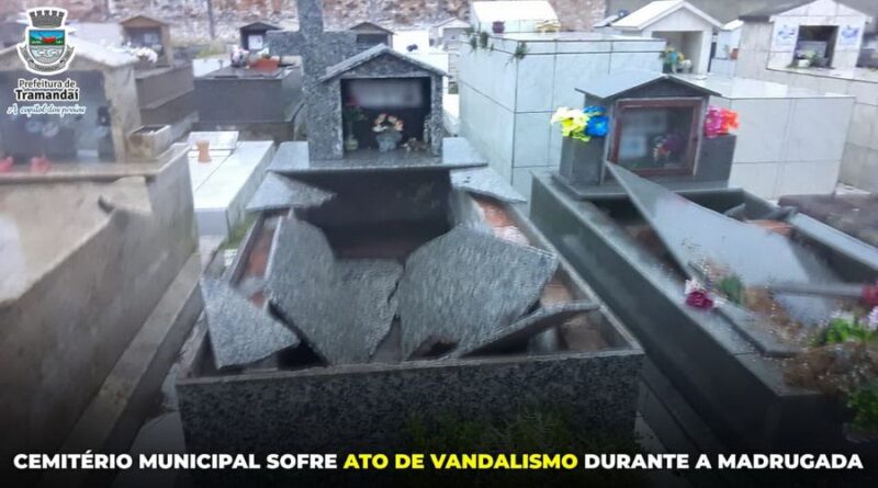 Cemitério sofre ato de vandalismo em Tramandaí