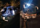 Assalto a residência acaba em acidente envolvendo ônibus em Tramandaí