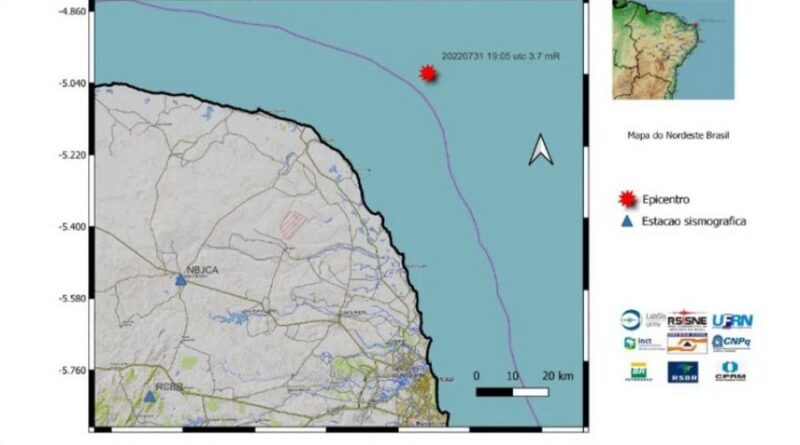 Tremores de terra são sentidos no litoral brasileiro