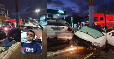 Carro se parte ao meio em acidente com morte no centro de Tramandaí