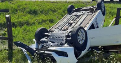 Motorista perde controle e capota carro na ERS-030 em Osório