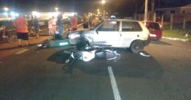 Motoboy se envolve em acidente com veículo em Osório