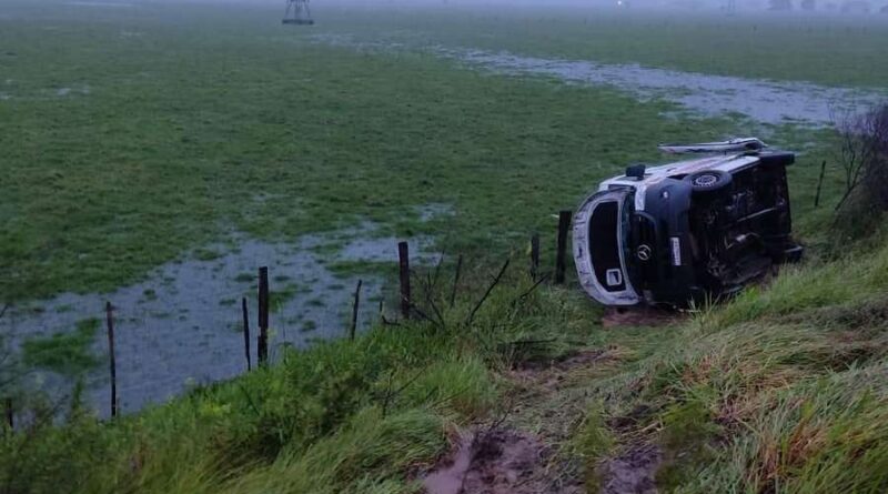 Ambulância de Terra de Areia sofre acidente na Rota do Sol