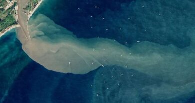 Nasa publica imagem do Litoral do RS visto a 700 km da órbita da Terra