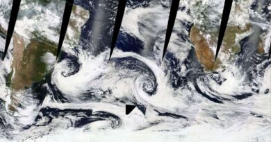 Satélites da NASA registram 4 ciclones entre o RS e a África