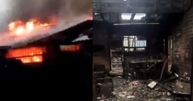 Casa é atingida por raio e é destruída pelo fogo em Osório