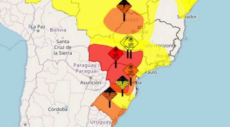 Rio Grande do Sul em alerta: INMET emite 4 avisos meteorológicos para os próximos dias