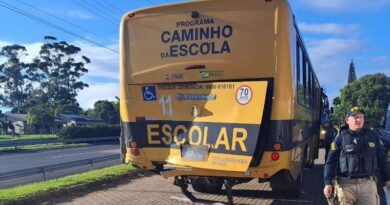 Prefeitura de Osório esclarece acidente envolvendo ônibus escolar e carreta na BR 101