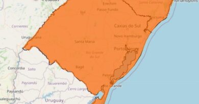 Inmet emite alerta laranja para todo o Rio Grande do Sul