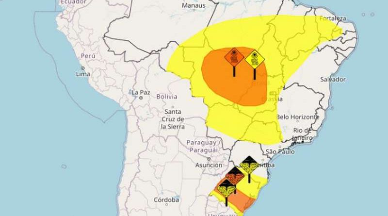 INMET emite três alertas de tempestade no RS