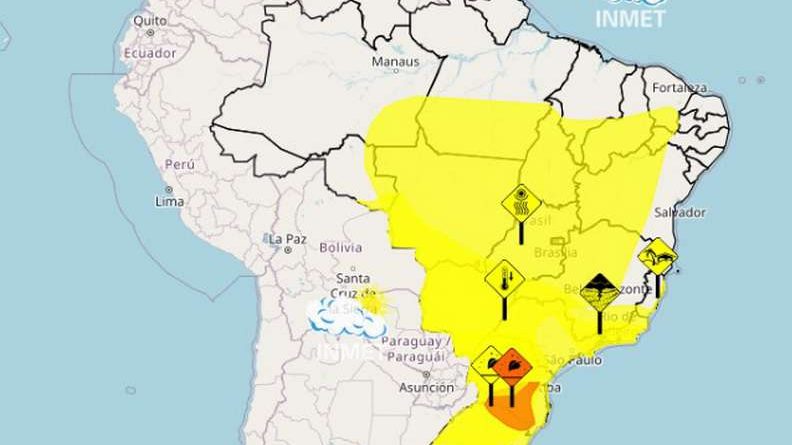 Inmet emite 3 alertas para o RS